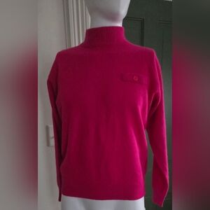 Silvercord Vintage Vibrant Pink Turtleneck Sweater